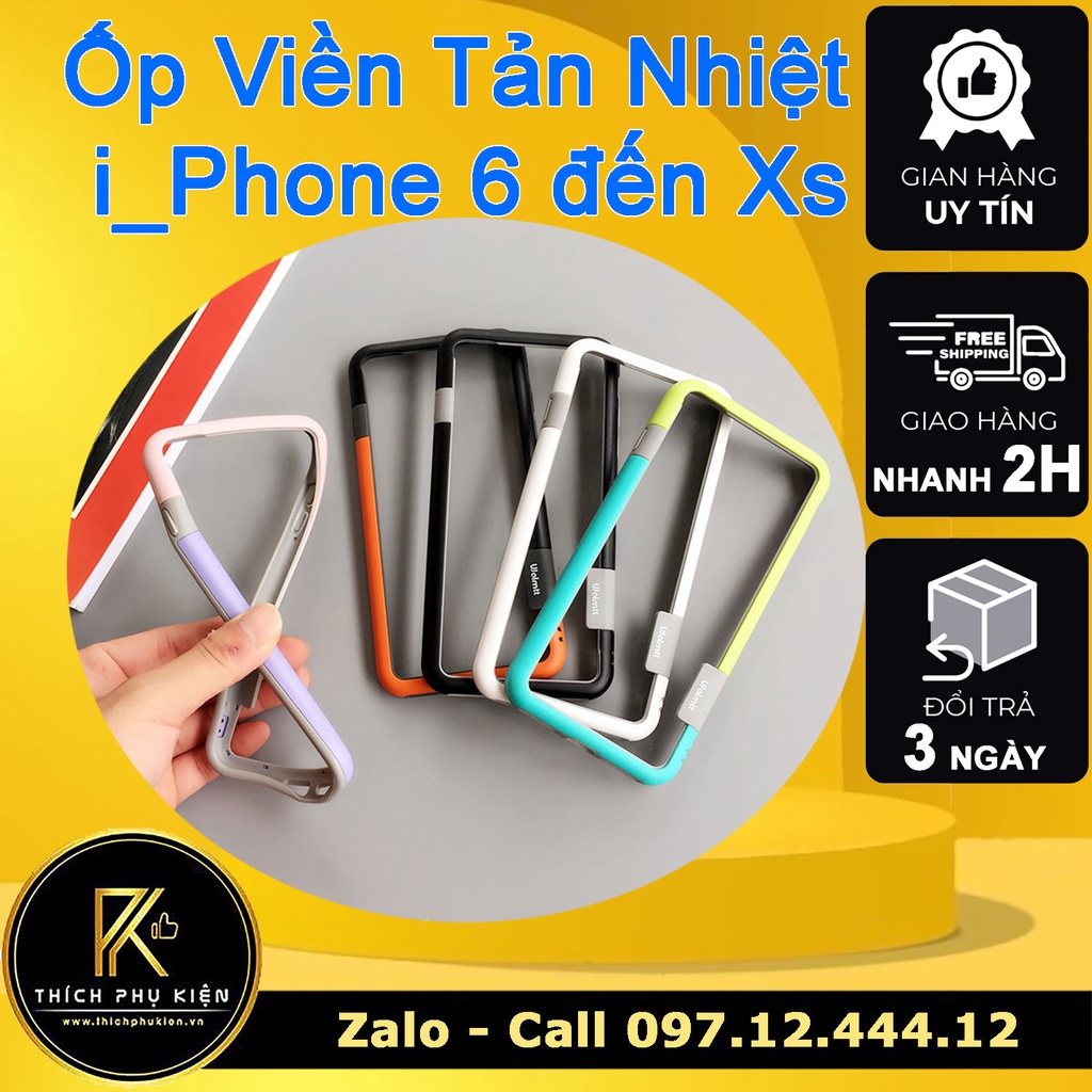 Ốp Lưng Viền Tản Nhiệt Tốt i_Phone 6/6s/6 Plus/6s Plus/7/8/7 Plus/8 Plus/X/Xs