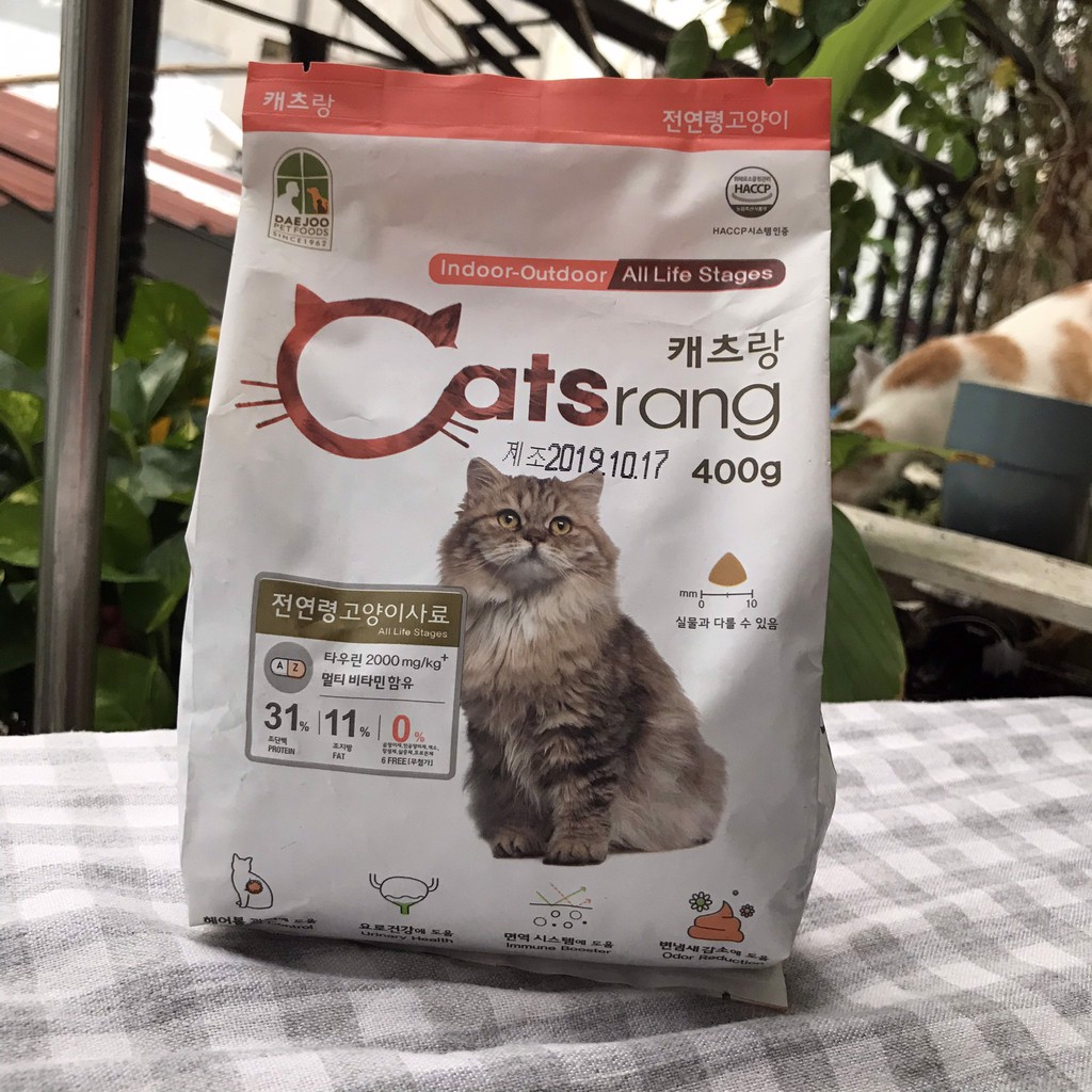 [Mã PET50 giảm 10% - tối đa 50K đơn 250K] thức ăn hạt cho mèo catsrang 400g