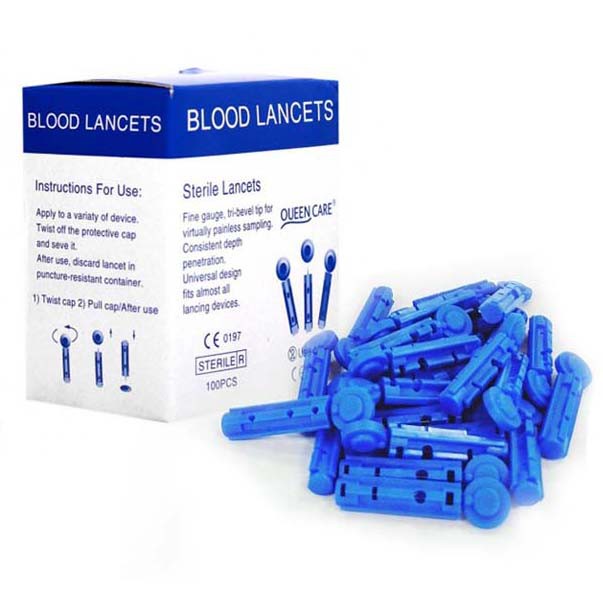 ✅ Kim Thử Đường Huyết- Blood Lancet (Tròn 4 Cạnh) (Hộp 100 Kim) -VT0810