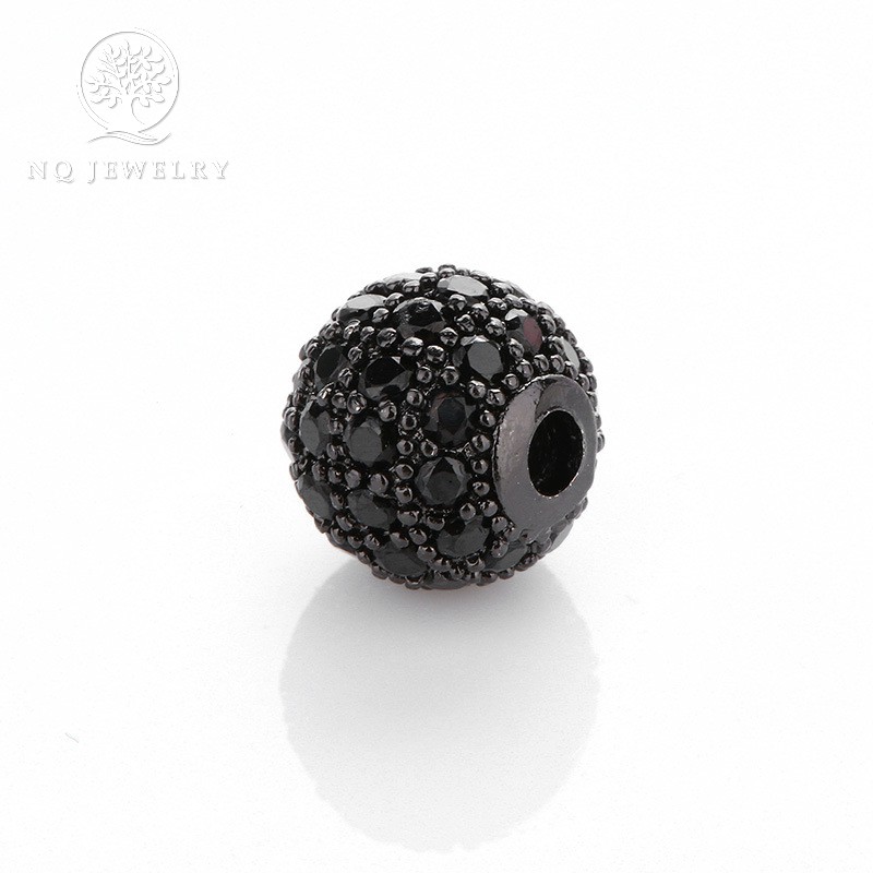 Charm xi hạt đính cườm đen - NQ Jewelry