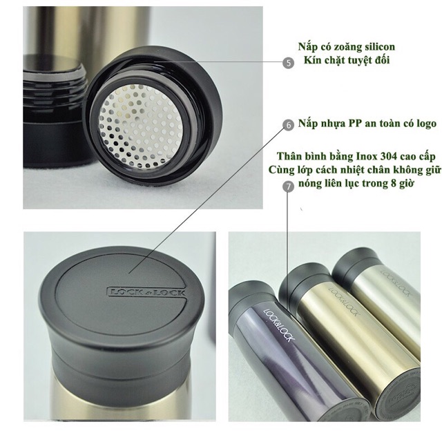 Bình Giữ Nhiệt Line Tumbler Lock&Lock 400ml LHC4119 - Hàng chính hãng