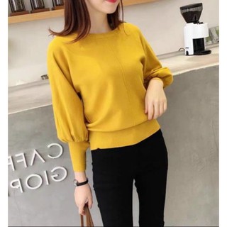 Áo len tay phồng