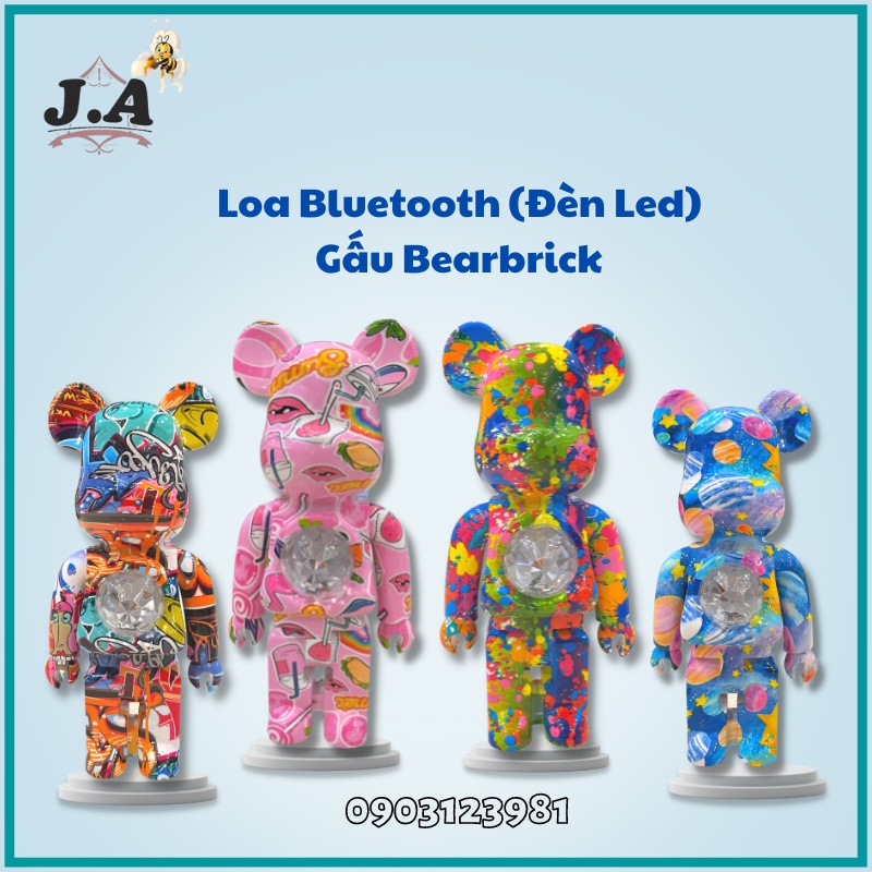 Loa Bluetooth Gấu Bearbrick Mini Để Bàn, Cầm Tay B5+ Âm Thanh Bass Cực Mạnh, Loa Bluetooh Sành Điệu (JA SHOP)