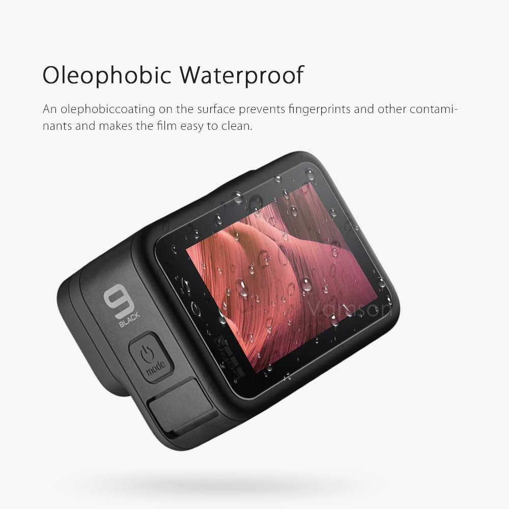 Bộ 1/2 kính cường lực để bảo vệ ống kính màn hình Gopro Hero 10 9