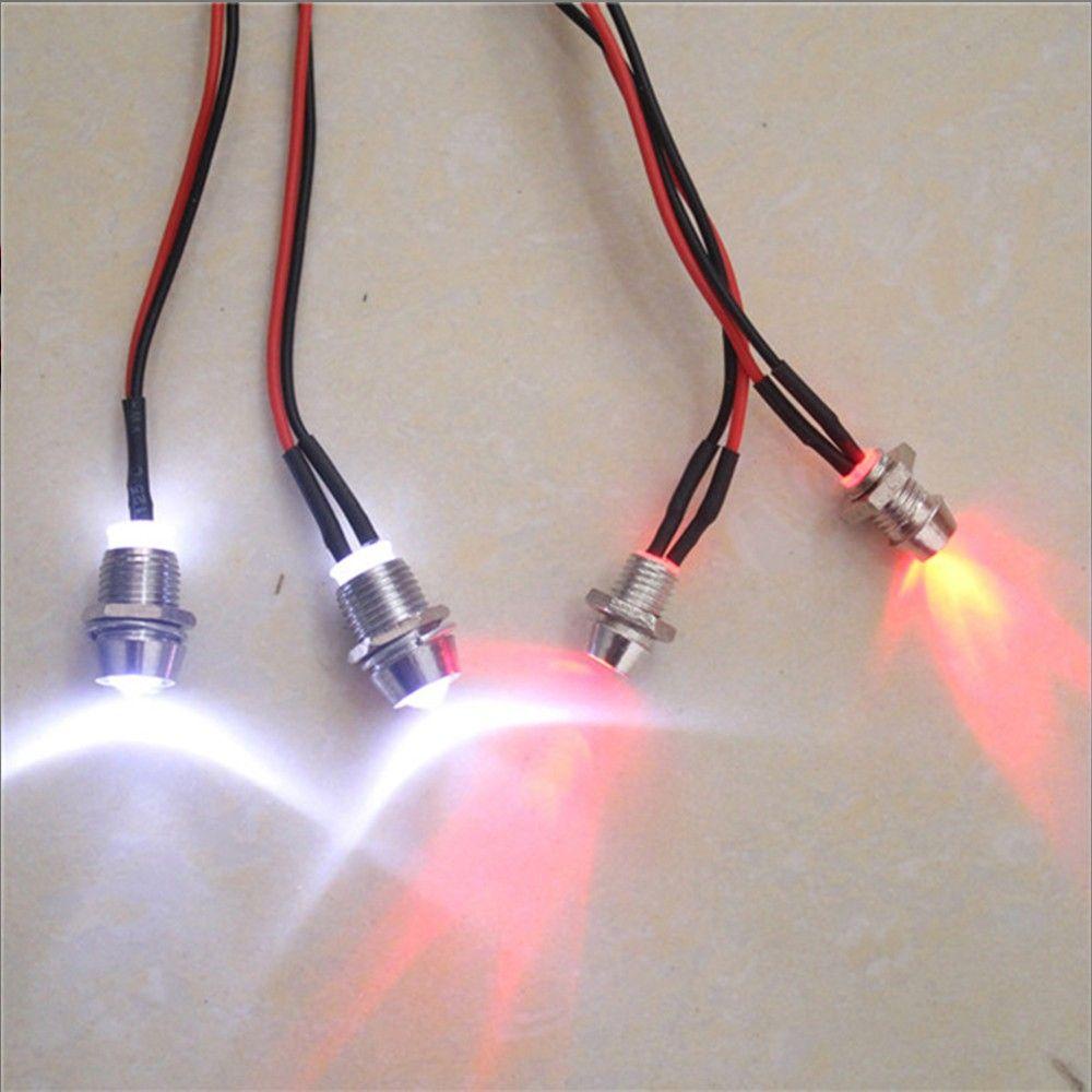 PATRICIA Đèn Pha LED 5mm &amp; 3mm Ánh Sáng Trắng &amp; Đỏ Cho Xe Địa Hình