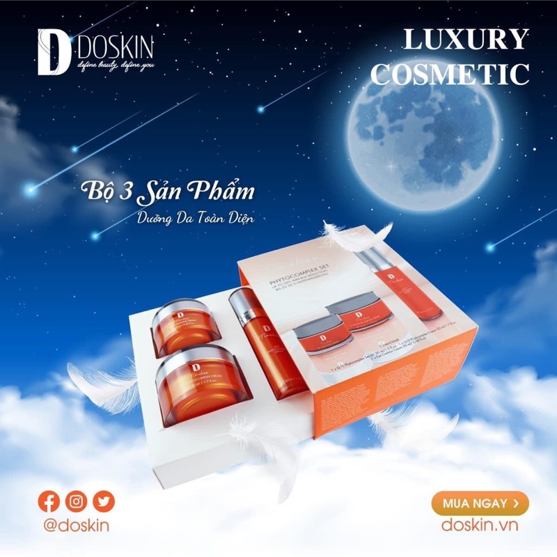 Bộ Sản Phẩm Chăm Da Toàn Diện Doskin Mỹ Phẩm Đức