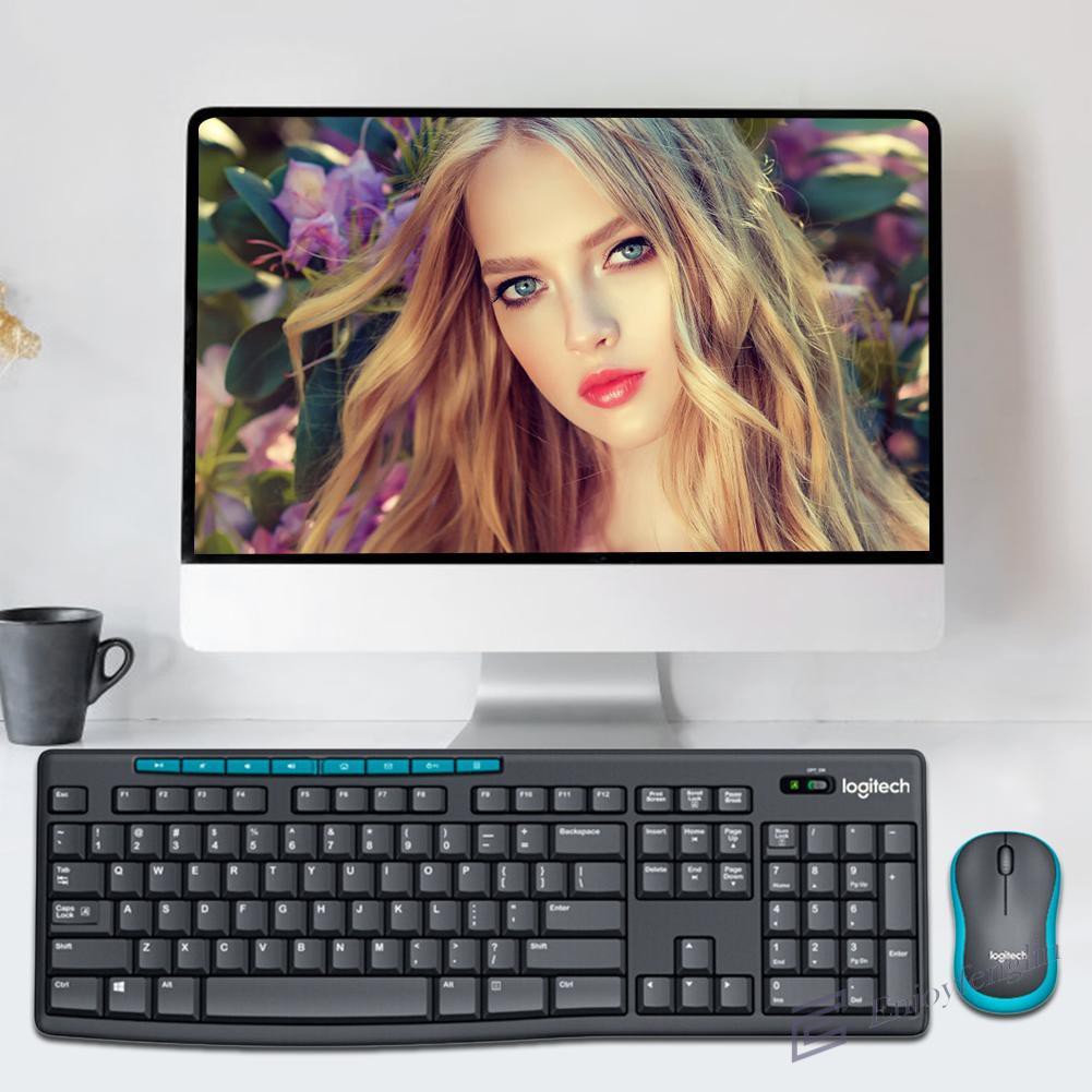 USB Wireless Logitech MK275 Keyboard 1000 DPI Optical Ergonomic Mouse kit