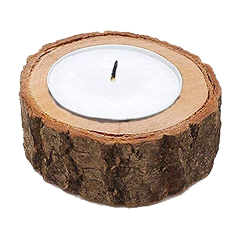 Bộ 24 Giá Đỡ Đèn Cầy Bằng Gỗ Độc Đáo Trang Trí Bàn Tiệc Cưới / Giáng Sinh