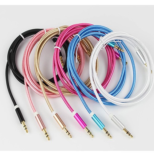 Dây Cáp 1m kết nối video/audio lấy âm thanh truyền nhạc Jack 3.5 mm bọc dù chống đứt