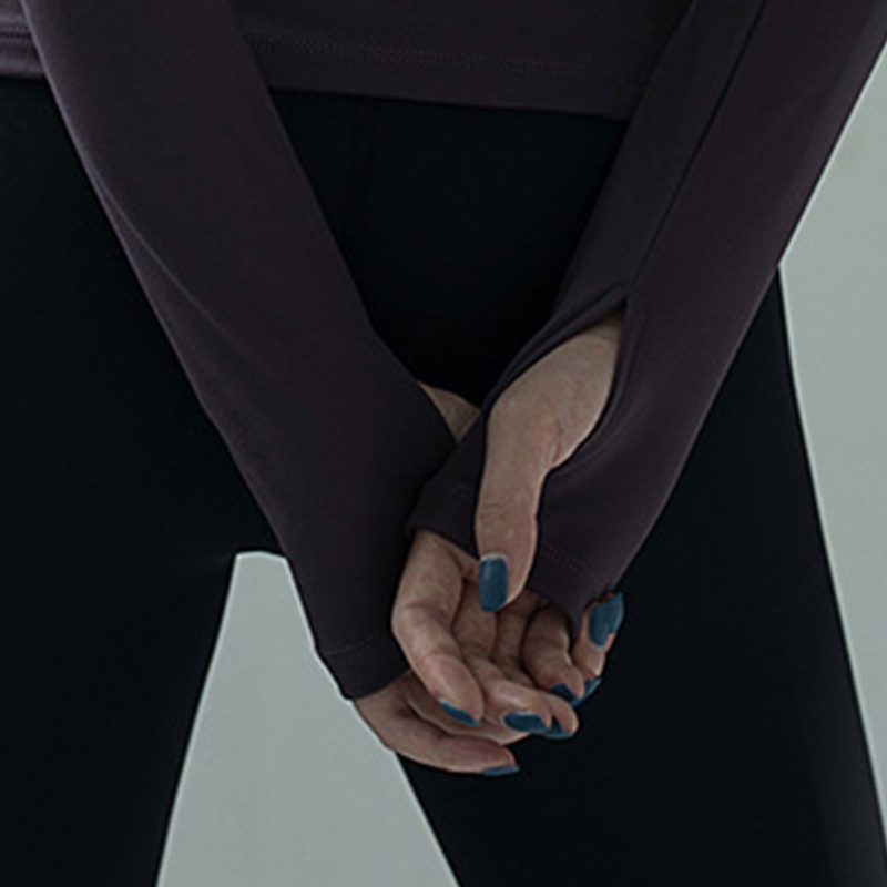 Brroa Áo Khoác Thể Thao Dài Tay Có Khóa Kéo Toàn Diện Mau Khô Cho Nữ