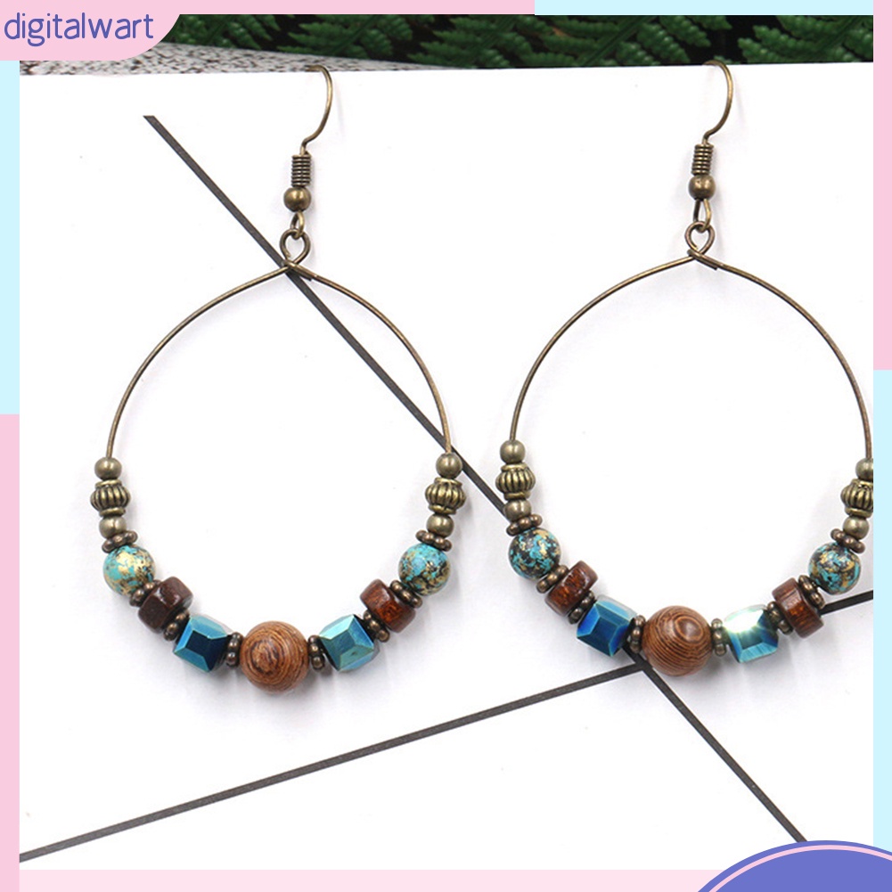 Khuyên Tai Nữ Trang Dáng Tròn Phong Cách Bohemian