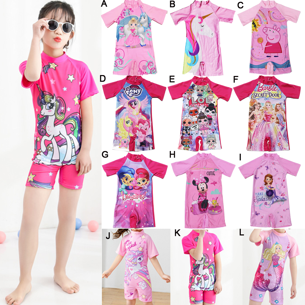 Đồ Bơi Một Mảnh In Chữ My Little Pony 12 Kiểu Cho Bé Gái