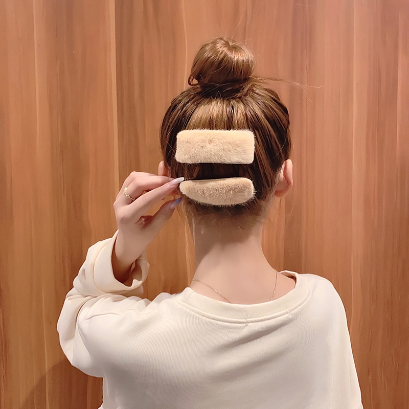 Kẹp Tóc Lông Nhung Kiểu Hoạt Hình Đáng Yêu Thời Trang Hàn Quốc