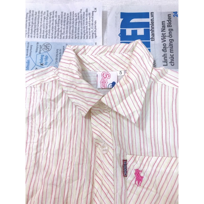 Áo sơmi si cho bé nam.