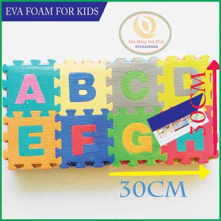 Bộ 40 Miếng Thảm Xốp Mềm Lót Sàn - Tấm Xốp Lót Sàn Cho Bé - Thảm Ghép Chữ Cái, Số Và Phép Tính