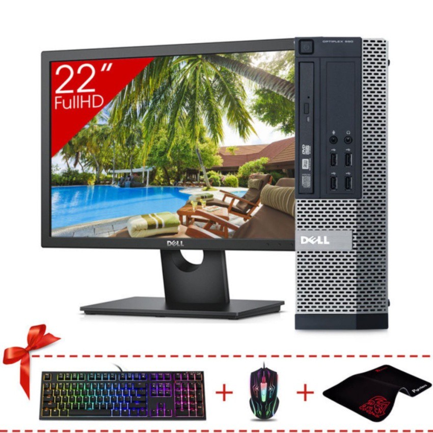 Máy tính Văn Phòng DELL OPTIPLEX 990 SFF + Màn hình Dell 22inch (G640, Ram 4GB, HDD 320GB) + Quà Tặng | BigBuy360 - bigbuy360.vn