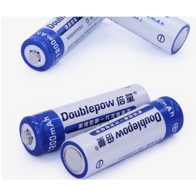 Pin sạc AA 1200 mAh kèm đốc sạc qua cổng USB Doublepow gồm đốc sạc