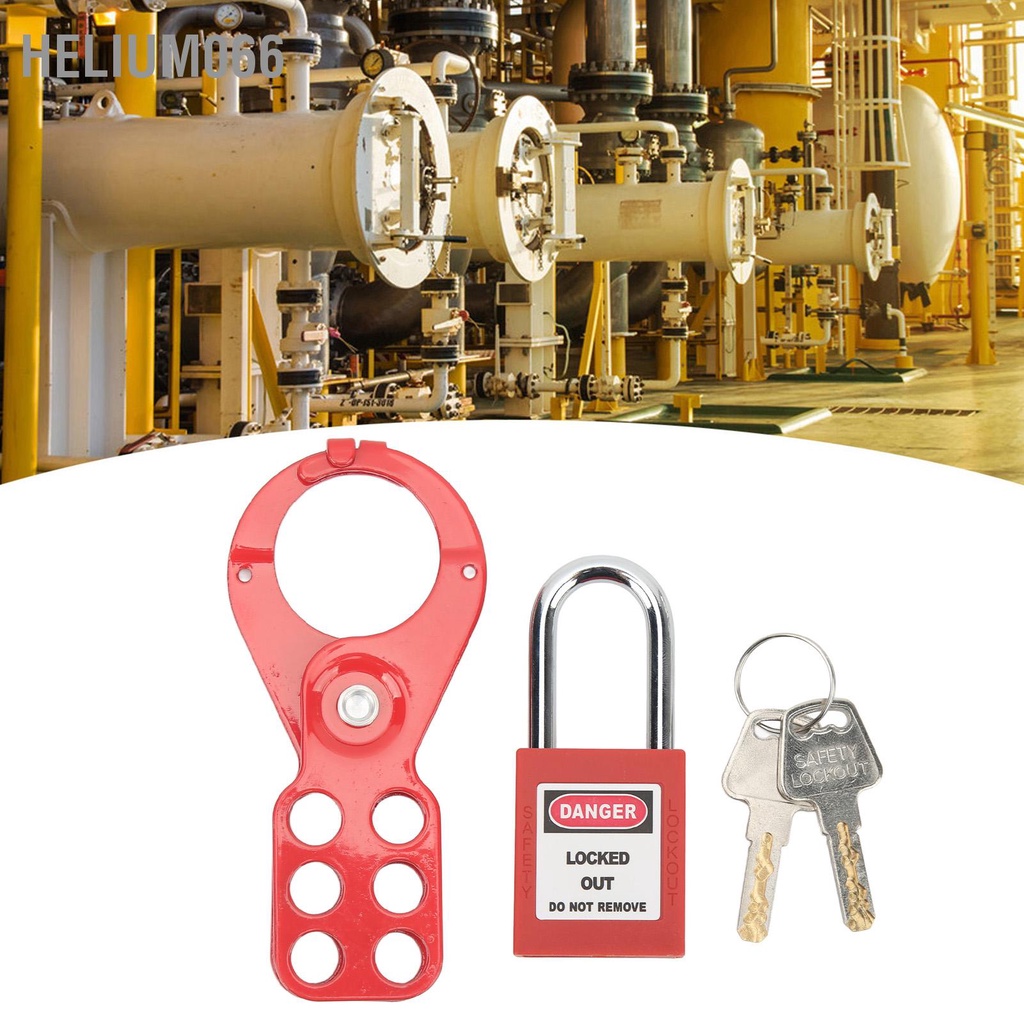Lockout Tagout Kit với Khóa an toàn Hasp Padlock Loto Tag Key Tamper Proof cho thiết bị công nghiệp Helium066