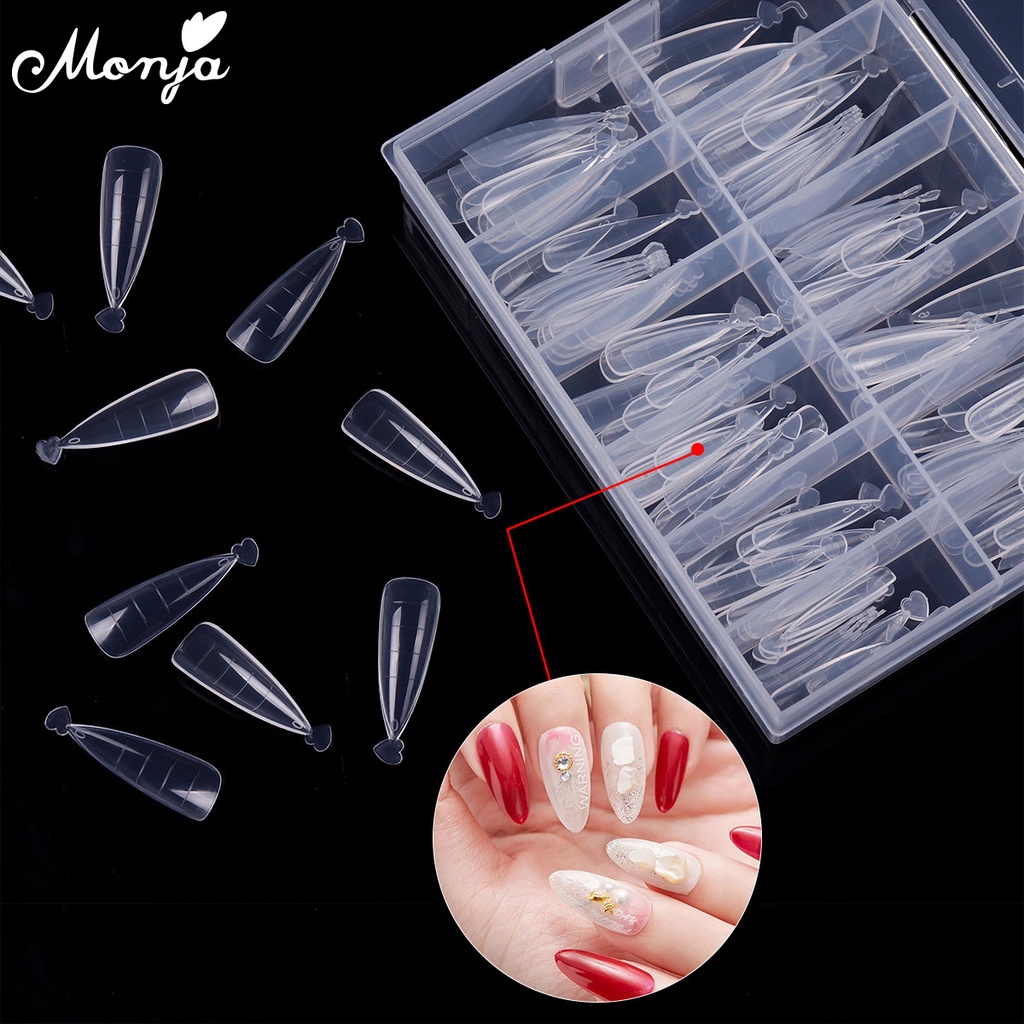 Set 120 Móng Tay Giả Khuôn Poly Gel Cho Trang Trí Móng Tay Nghệ Thuật