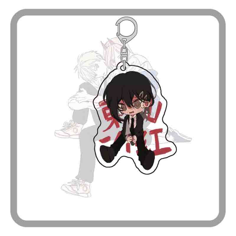 Chainsaw Man Anime Keychain Bag Acrylic Pandant Fashion Keyring Key Chain Pochita Collection souvenir props