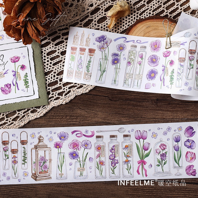 Dải Masking Tape Trang Trí Sổ Chủ Đề Dream Flowers