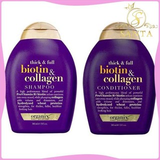 [CHÍNH HÃNG] Cặp Dầu Gội Xà Biotin & Collagen OGX, 385ml