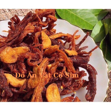 Khô Heo Cháy Tỏi loại 1 ( Thơm ngon - đậm vị ) -100gr Túi Zip Không Hao Cân