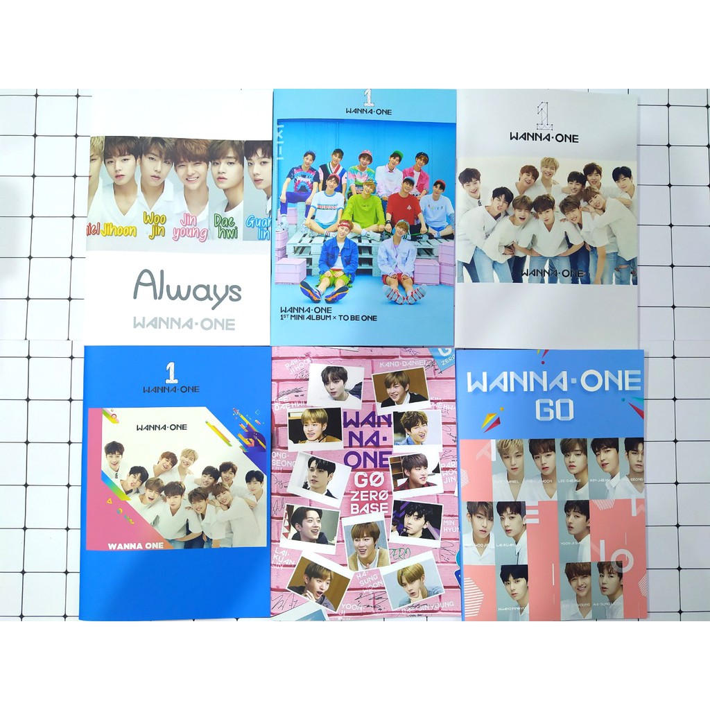 Vở nhóm nhạc WANNA ONE kẻ ngang S7VI4 vở idol Kpop 25x17cm 80 trang giấy đẹp