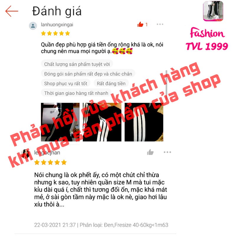 Quần jogger nữ TVL1999, quần ống rộng kiểu dáng thể thao ba sọc trắng chất liệu cao cấp, có thể để ống xuông hoặc bo gấu | BigBuy360 - bigbuy360.vn