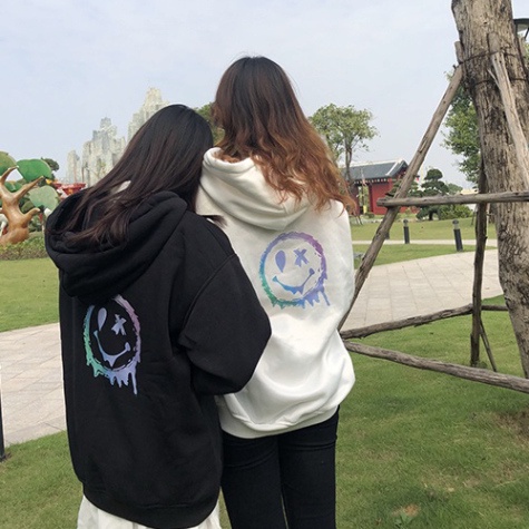 Áo hoodie drew mặt cười phản quang, áo unisex nỉ bông cực đẹp