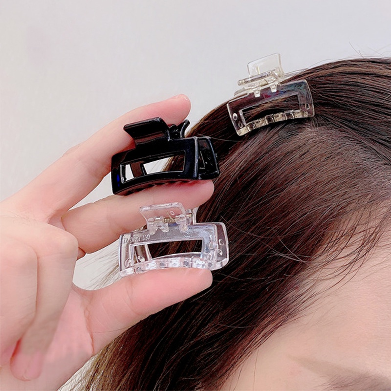 1 Kẹp Tóc Càng Cua Hình Vuông Nhỏ Thoải Mái Không Để Lại Dấu Vết Phong Cách Dành Cho Nữ
