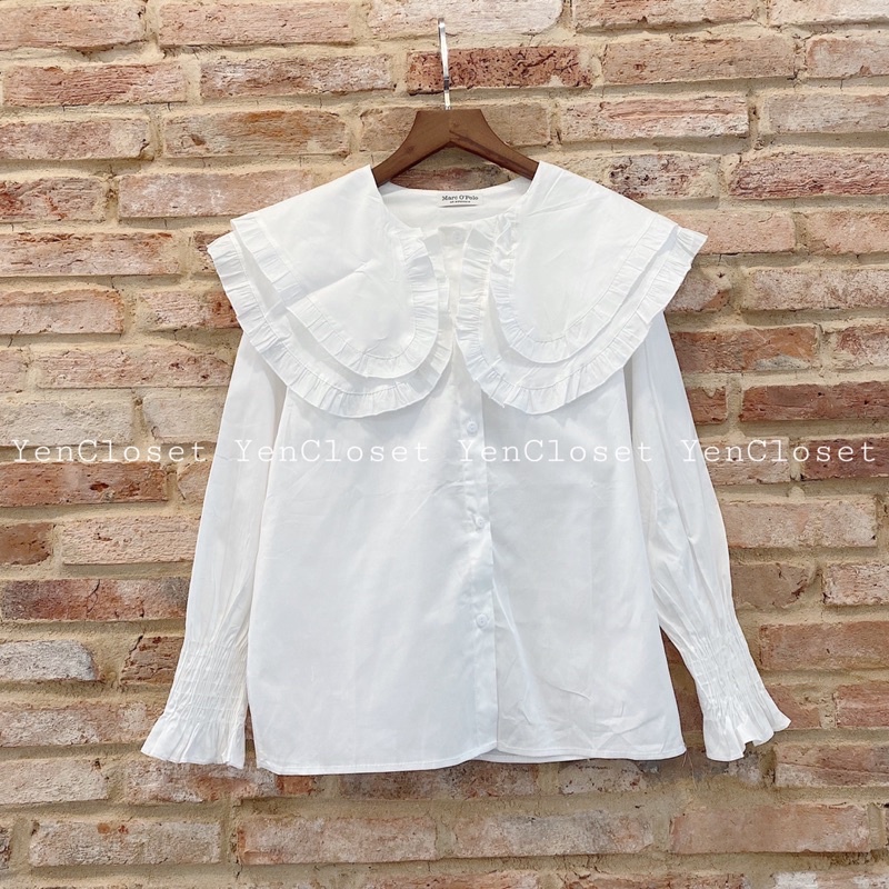 [Freeship] HÌNH CHÍNH CHỦ YENCLOSET - Sơ mi bèo đôi bánh bèo, tiểu thư xinh xắn