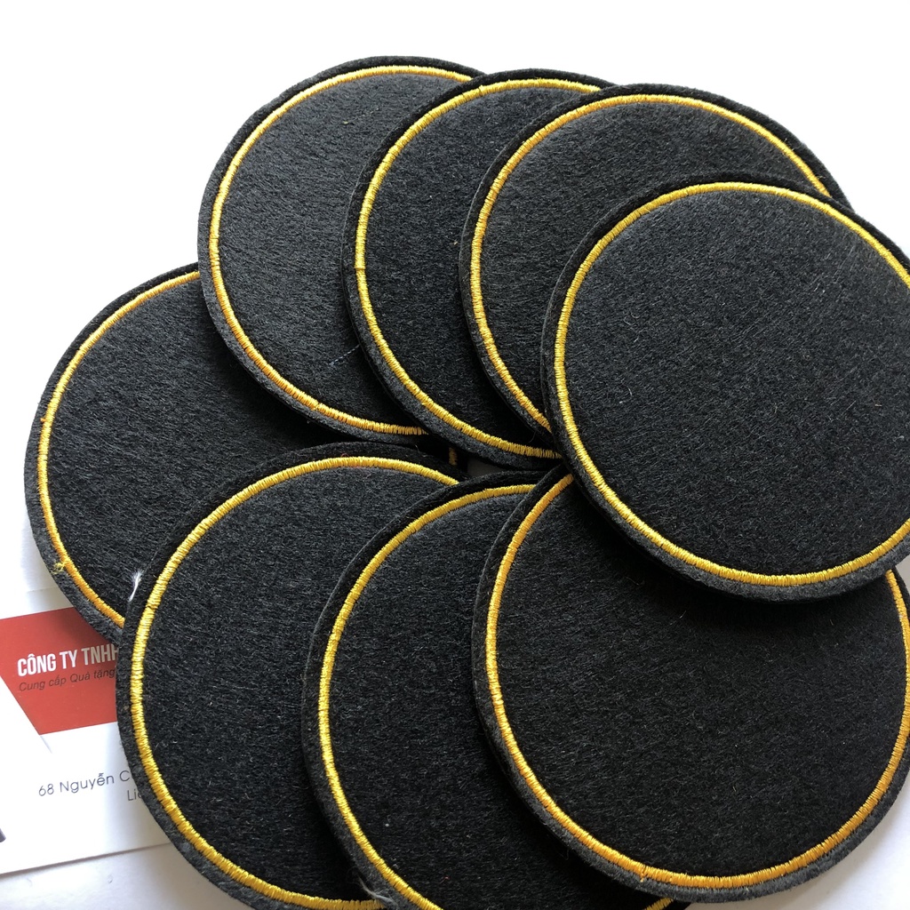 Mua miếng lót cốc, lót ly vải nỉ siêu thấm nước cho quán cafe, lót cốc hình tròn 9cm giá rẻ nhất Hà Nội