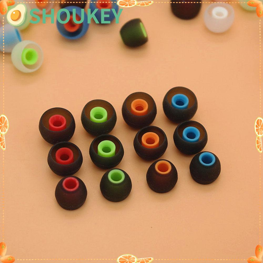 12 Miếng đệm tai nghe bằng silicon mềm nhiều màu size 3.8mm