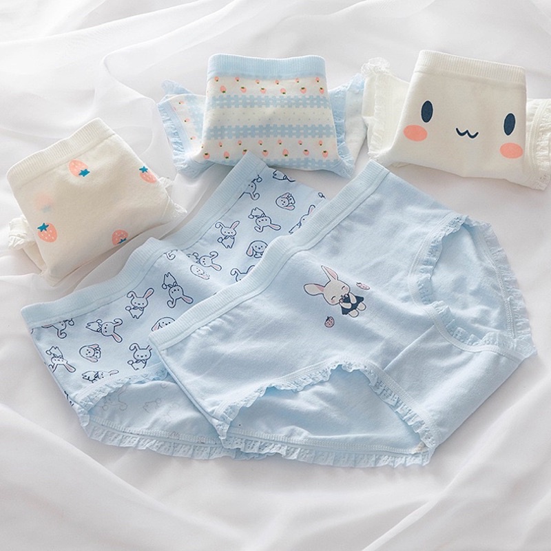 Quần Lót Nữ Cotton Thỏ Xanh Dễ Thương Cute  8014