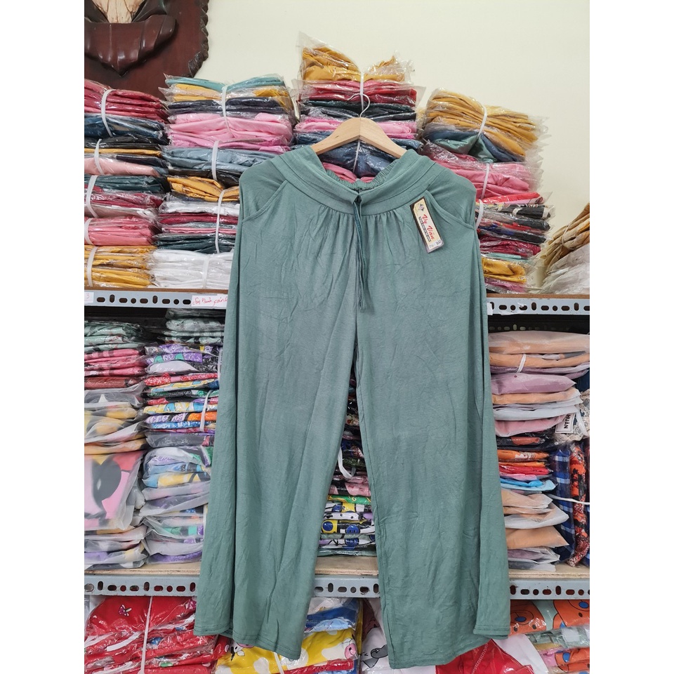 Quần ống rộng suông nữ lưng cao siêu hack dáng siêu đẹp Freesize 42-65kg