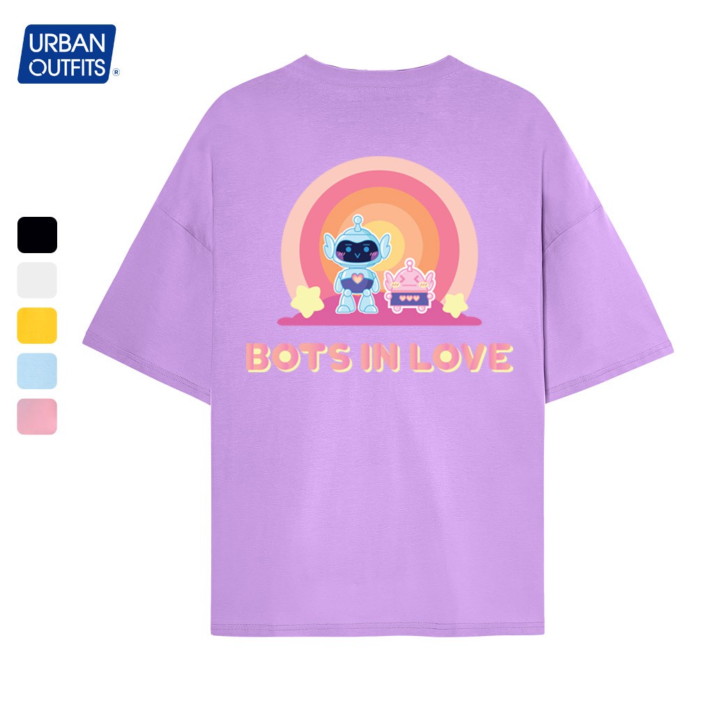 Áo Thun Tay Lỡ Nữ Nam Form Rộng URBAN OUTFITS In Bots In Love ATO33 Cotton 4 Chiều Local Brand