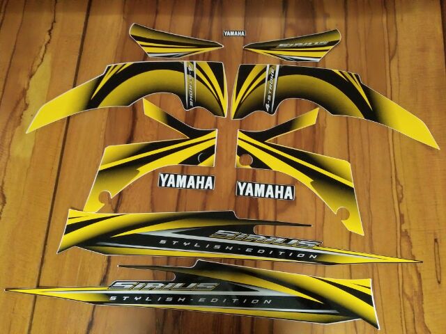 Bộ tem Yamaha Sirius màu vàng đen 2012