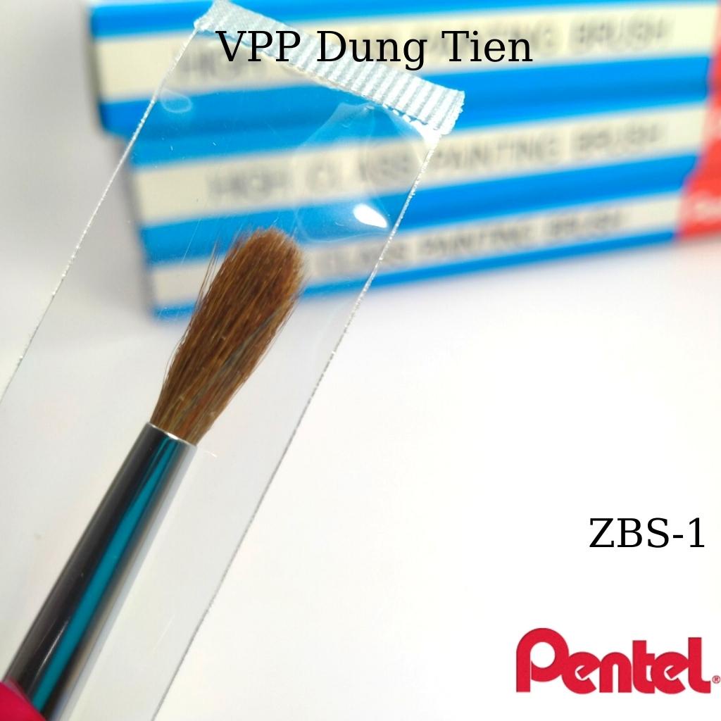 Cọ Vẽ Màu Nước/ Cọ Vẽ đầu tròn Pentel ZBS1 Các Số 0/ 2/ 4/ 6/ 8/ 10/ 12- Chính Hãng