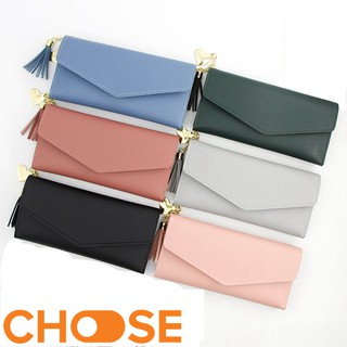 Ví Nữ Dài Cầm Tay Choose Kiểu Dáng Bao Thư Dây Móc Tua Rua Trái Tim BBK9K3