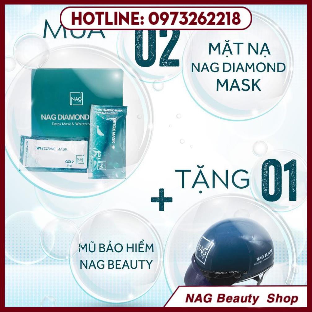 [MUA ĐỂ NHẬN QUÀ] Tặng 01 mũ bảo hiểm/nón bảo hiểm khi mua 02 hộp sản phẩm BỘ ĐÔI MẶT NẠ N.A.G DIAMOND MASK