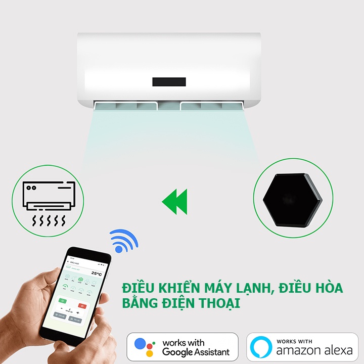 Bộ điều khiển tivi máy lạnh từ xa bằng điện thoại Hunonic IR Smart - Hàng chính hãng - Bảo hành 12 tháng