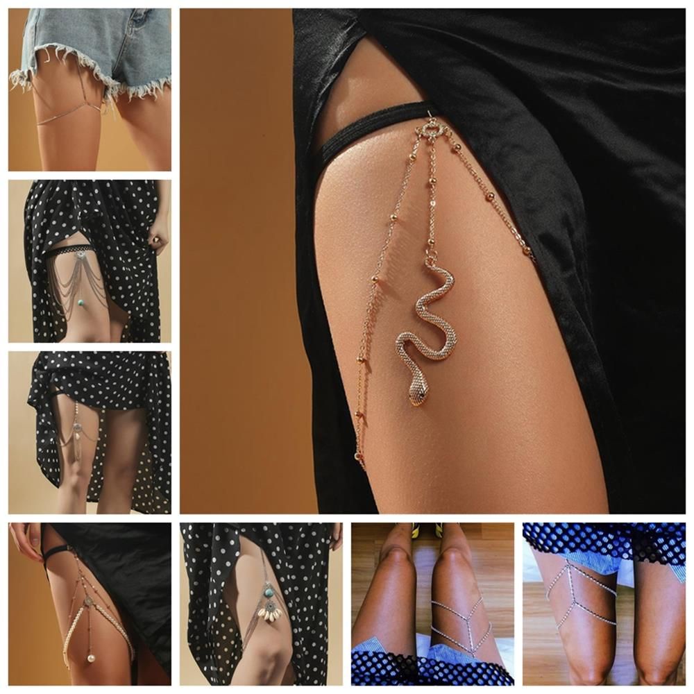Chuỗi dây đeo đùi phong cách xu hướng thời trang quyến rũ cho nữ