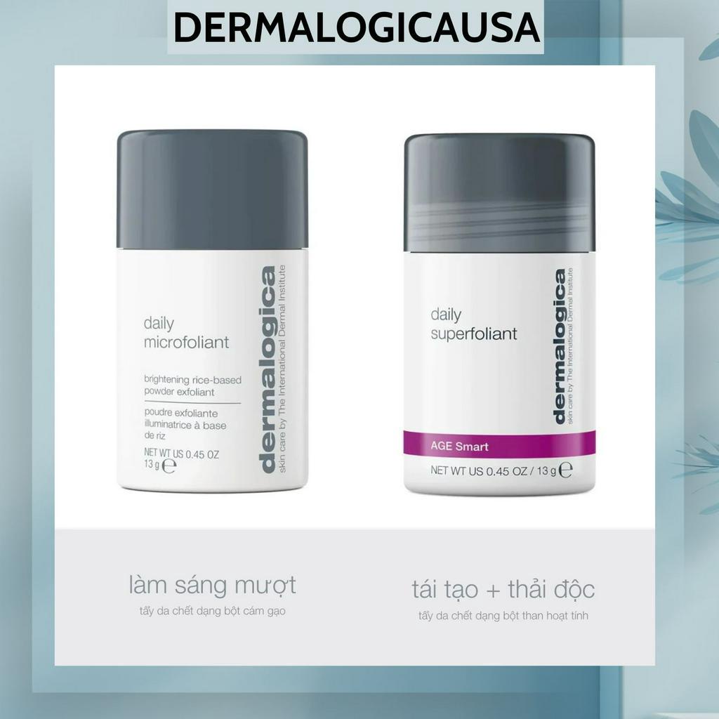 SET DAILY MICROFOLIANT - DAILY SUPERFOLIANT 13GR HÀNG CÔNGTY  bột tẩy da chết thải độc hàng ngày tẩy tế bào chết mặt