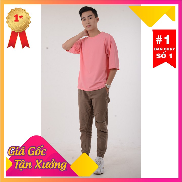 Áo thun tay lỡ Hồng Sen - Hàng đẹp, Xưởng sản xuất không qua trung gian, Giá rẻ nhất !