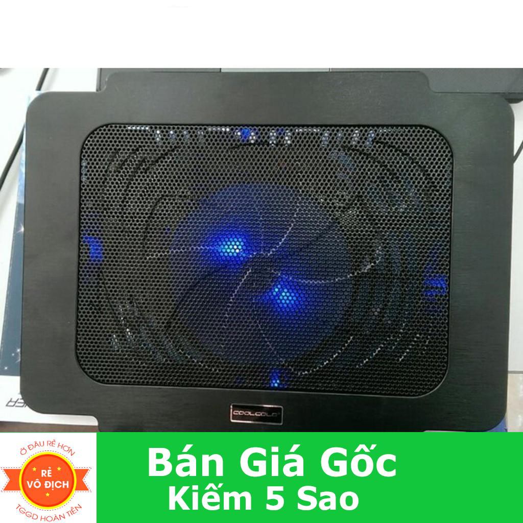 Đế quạt tản nhiệt Coolcold chính hãng 1Fan lớn giải nhiệt nhanh cho Laptop 14-16 Inch LP10066
