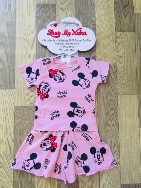 Set bộ Mickey bé gái nhiều màu