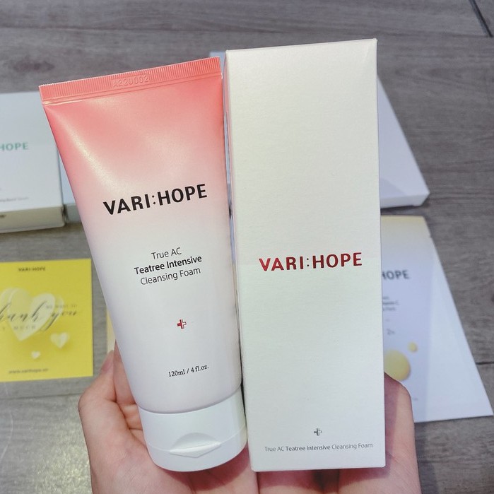 Sữa Rửa Mặt Vari:Hope True AC Teatree Intensive Cleansing Foam VariHope - 120ml