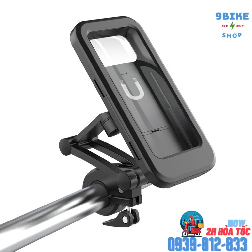 Giá kẹp điện thoại lên ghidong xe đạp chống nước HL-69 Màu đen