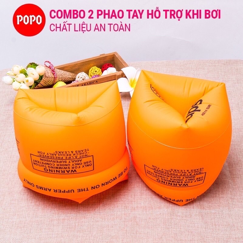 Sỉ 1 đôi phao tay cho bé và người lớn, set 2 phao bơi tay cho bé